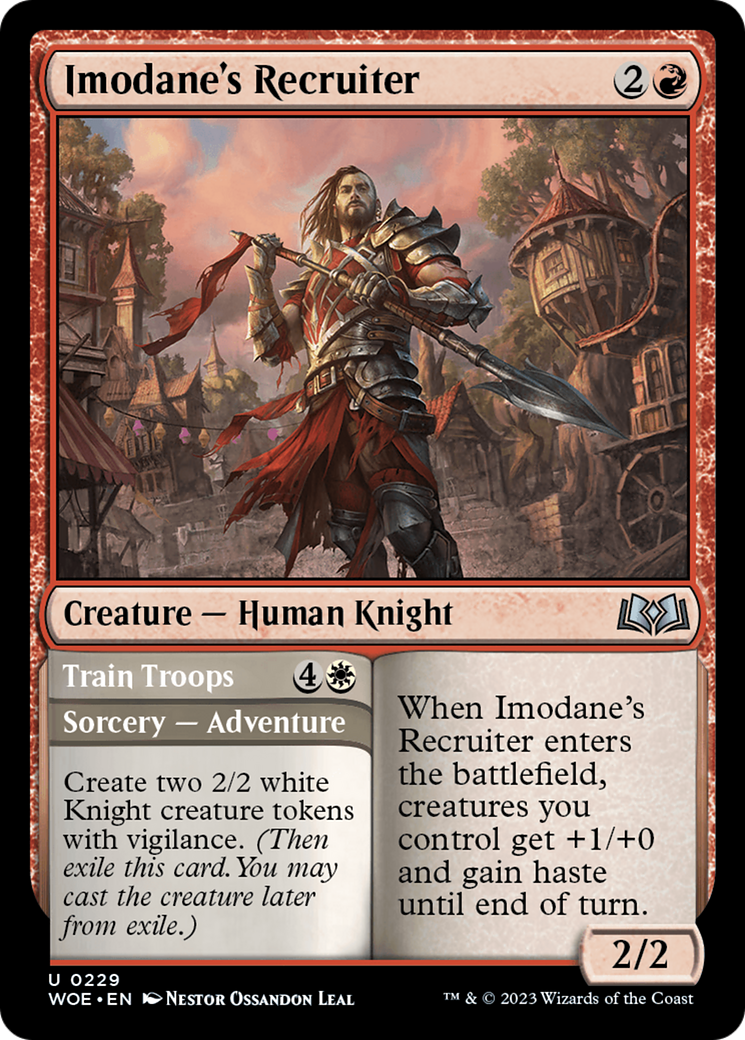 Imodane's Recruiter // Train Troops (WOE-229) - Wilds of Eldraine