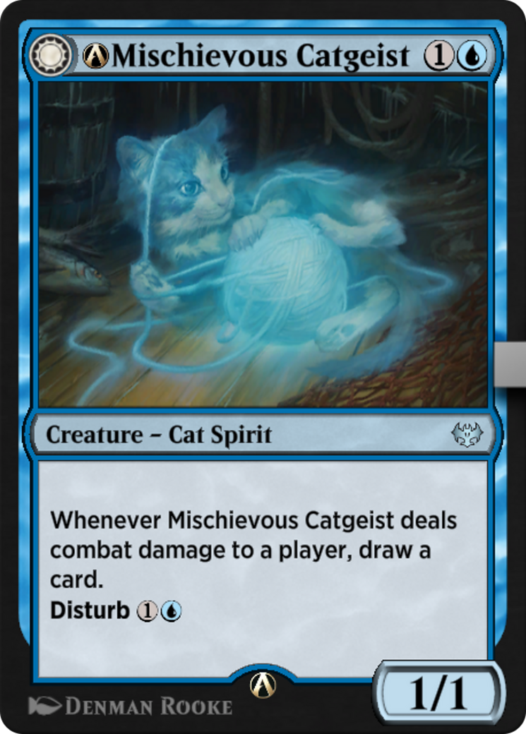 A-Mischievous Catgeist // A-Catlike Curiosity (VOW-A-69) - Innistrad: Crimson Vow: (Double Faced Transform)