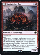 Smoldering Egg // Ashmouth Dragon (PRE-159S) - Innistrad: Midnight Hunt Promos: (Double Faced Transform) Foil