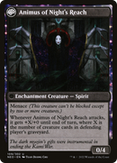 The Long Reach of Night // Animus of Night's Reach (NEO-109) - Kamigawa: Neon Dynasty: (fandfc, enchantment)