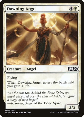 Dawning Angel (M20-011) - Core Set 2020 Foil