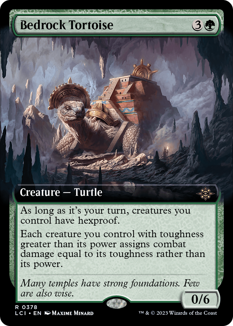 Bedrock Tortoise (LCI-378) - The Lost Caverns of Ixalan: (Extended Art) Foil