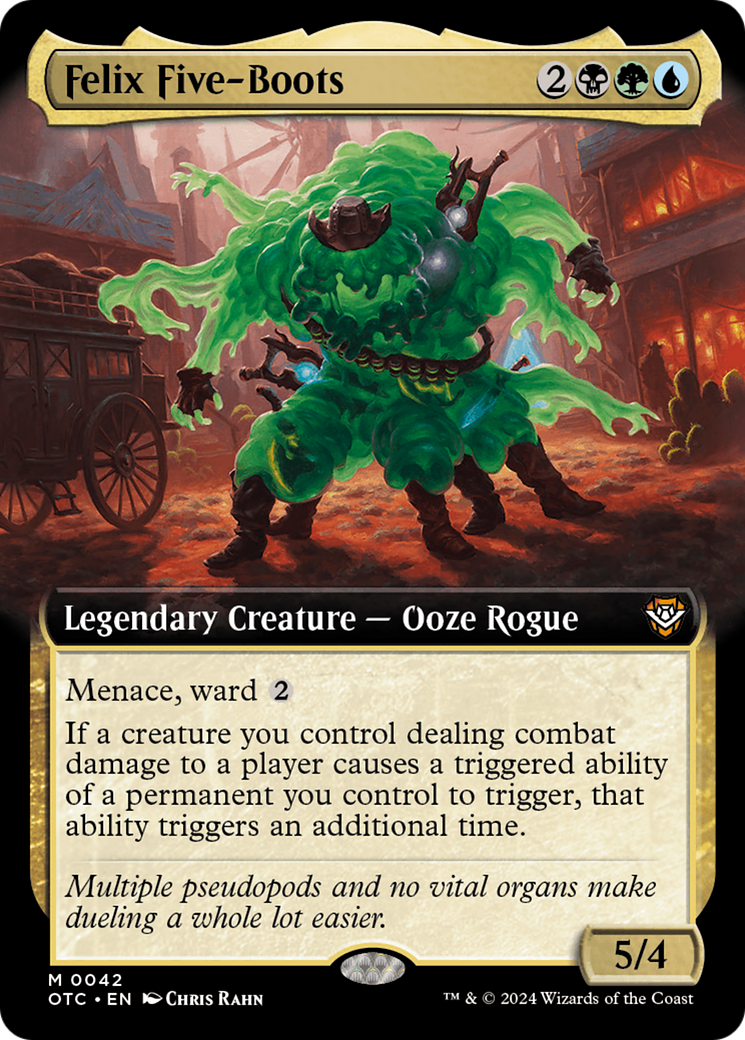 Felix Five-Boots (OTC-042) - Outlaws of Thunder Junction Commander: (Extended Art)
