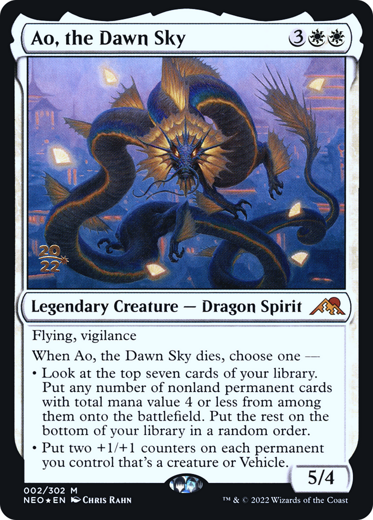 Ao, the Dawn Sky (PRE-02S) - Kamigawa: Neon Dynasty Promos Foil