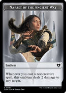Emblem - Narset of the Ancient Way // Wizard Double-Sided Token (CMM-81 // 71) - Commander Masters