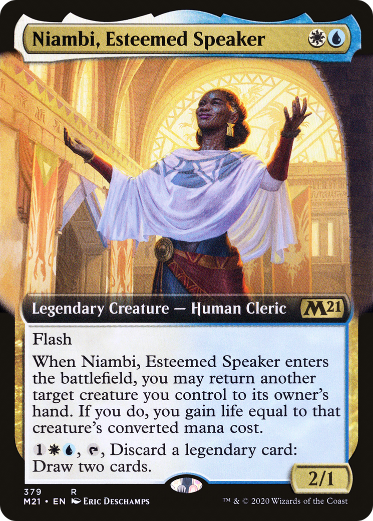 Niambi, Esteemed Speaker (M21-379) - Core Set 2021: (Extended Art) Foil