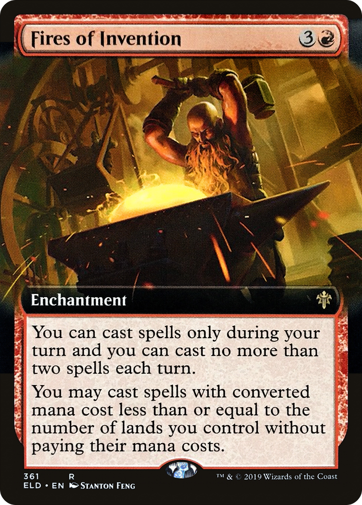 Fires of Invention (ELD-361) - Throne of Eldraine: (Extended Art) Foil