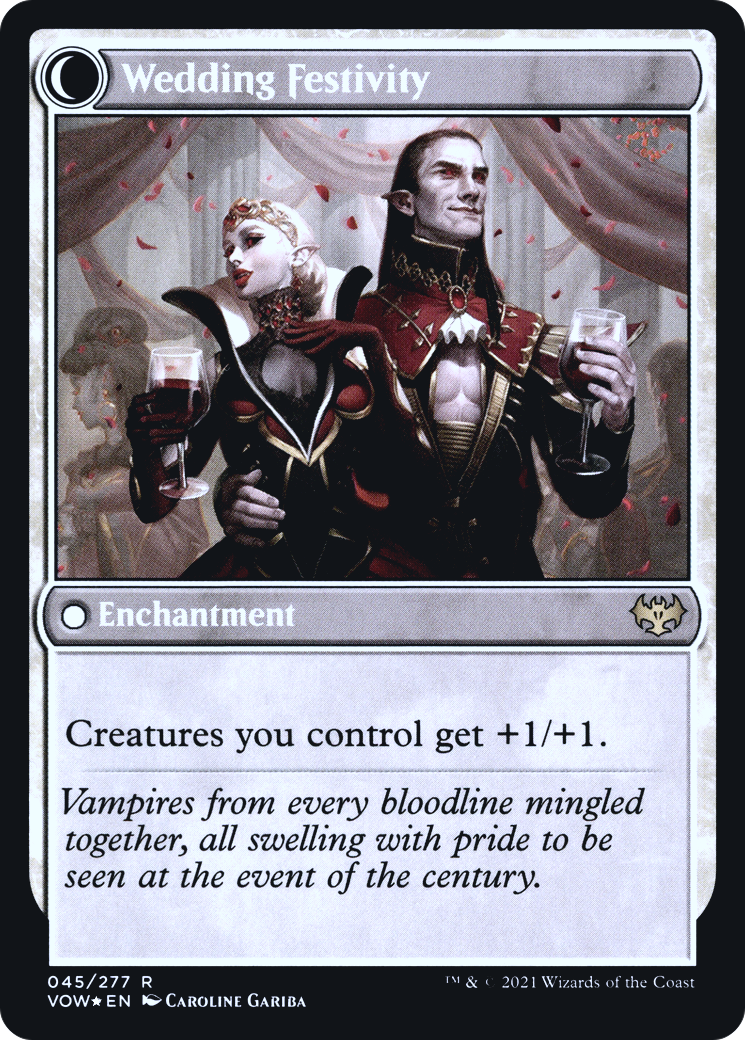Wedding Announcement // Wedding Festivity (PRE-45S) - Innistrad: Crimson Vow Promos: (Double Faced Transform) Foil