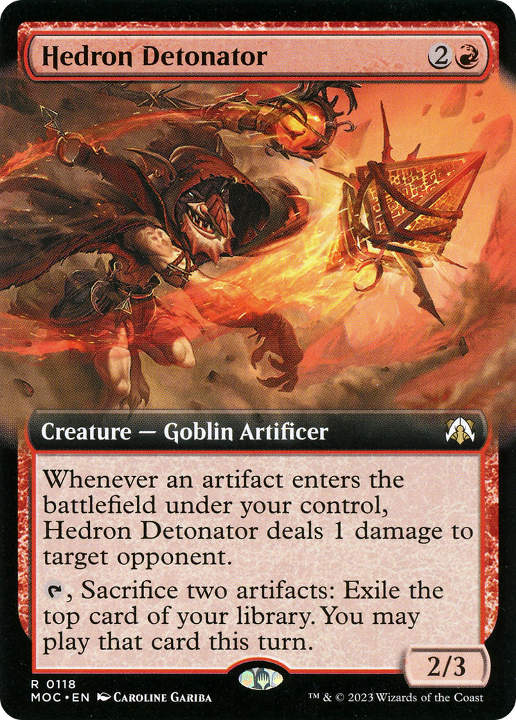 Hedron Detonator (MOC-118) - March of the Machine Commander: (Extended Art) Foil