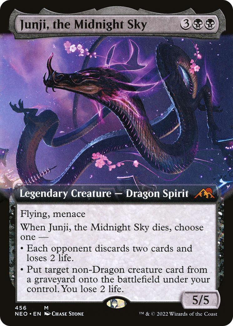 Junji, the Midnight Sky (NEO-456) - Kamigawa: Neon Dynasty: (Extended Art) Foil