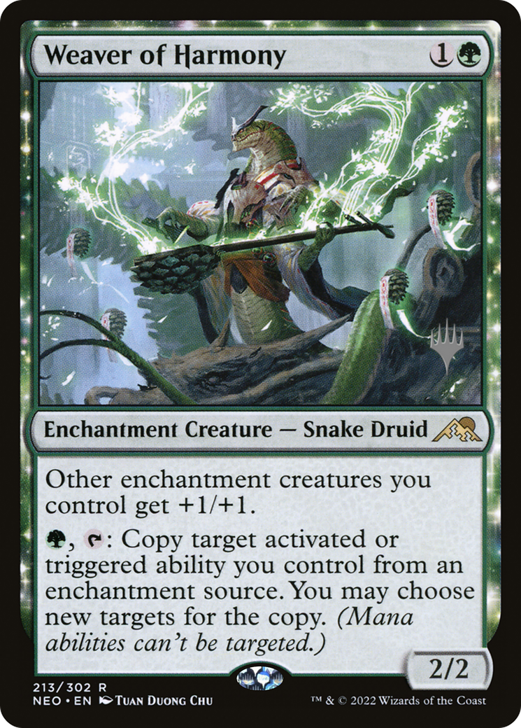 Weaver of Harmony (PPNEO-213P) - Kamigawa: Neon Dynasty Promos: (enchantment) Foil