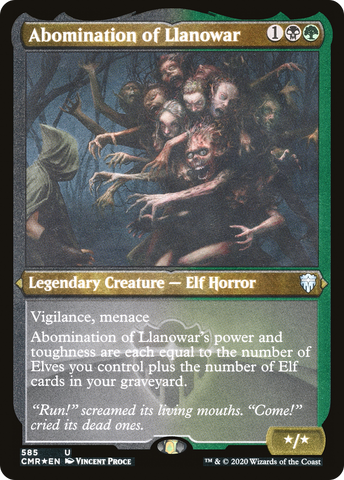 Abomination of Llanowar (CMR-585) - Commander Legends Foil