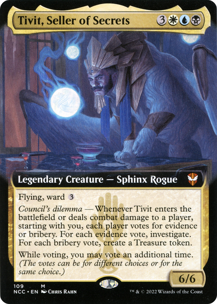 Tivit, Seller of Secrets (NCC-109) - New Capenna Commander: (Extended Art) Foil