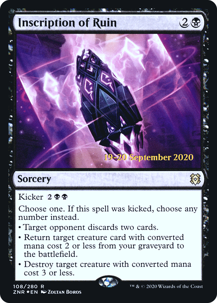 Inscription of Ruin (PRE-108) - Zendikar Rising Promos Foil
