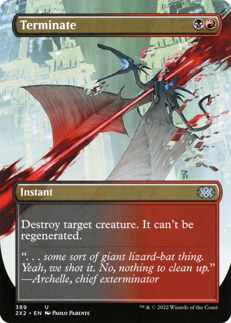 Terminate (2X2-389) - Double Masters 2022 (Borderless) Foil