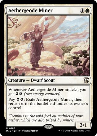 Aethergeode Miner (Ripple Foil) (M3C-163) - Modern Horizons 3 Commander Foil