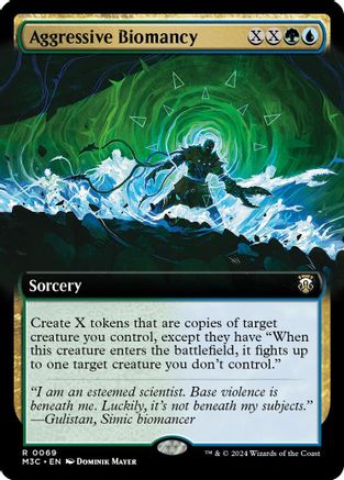 Aggressive Biomancy (Extended Art) (Ripple Foil) (M3C-069) - Modern Horizons 3 Commander Foil