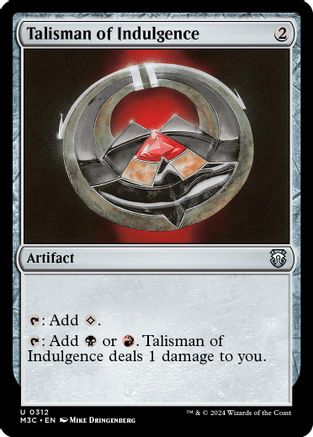 Talisman of Indulgence (Ripple Foil) (M3C-312) - Modern Horizons 3 Commander Foil