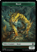 Beast (0015) (Ripple Foil) // Insect (0025) Double-Sided Token (M3C-15 // 25) - Modern Horizons 3 Commander Foil