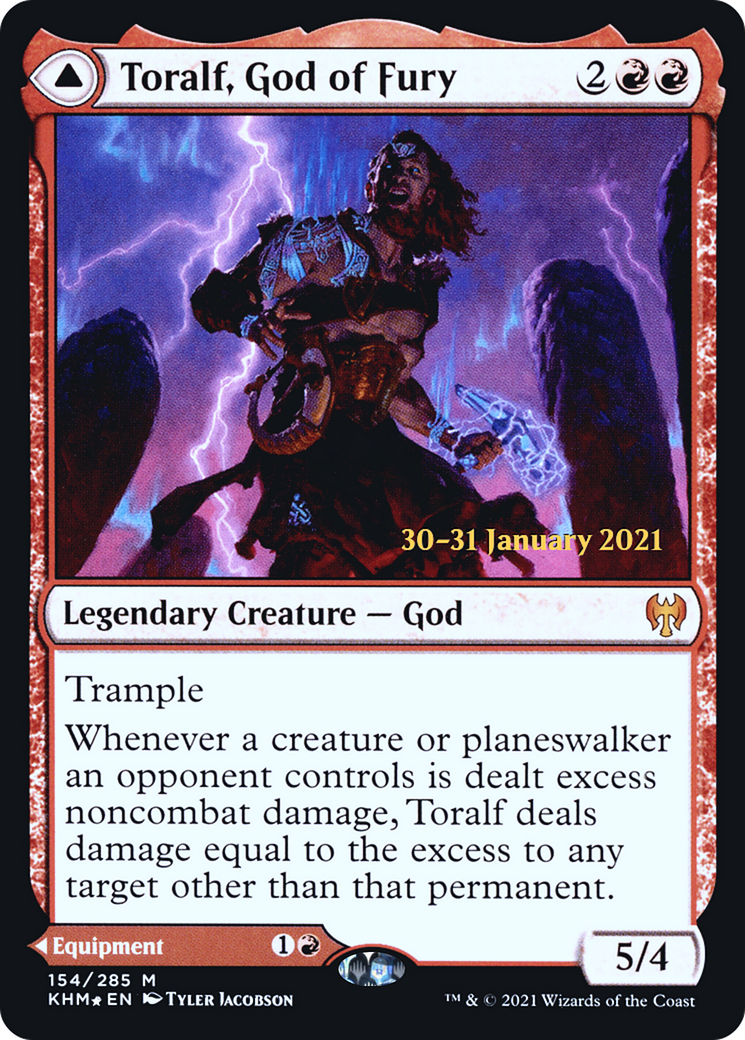 Toralf, God of Fury // Toralf's Hammer (PRE-154) - Kaldheim Promos Foil