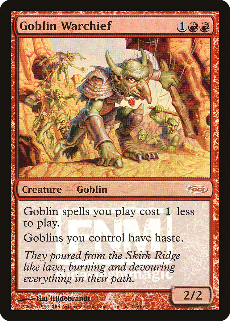 Goblin Warchief (FNM-) - Friday Night Magic 2006 Foil