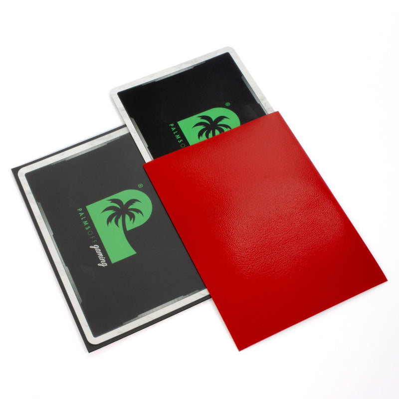 Palms Off Gaming Blackout Deck Sleeves Red - Standard Size