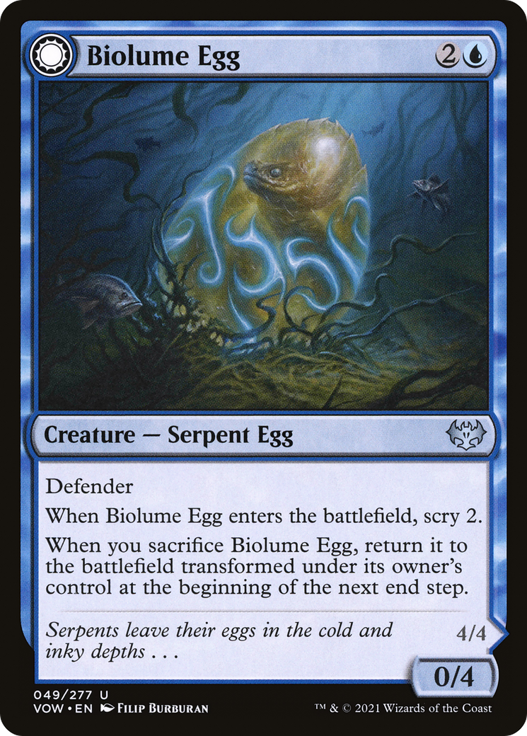Biolume Egg // Biolume Serpent (VOW-049) - Innistrad: Crimson Vow: (Double Faced Transform) Foil