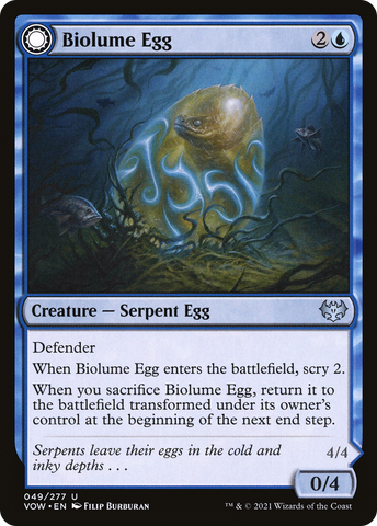 Biolume Egg // Biolume Serpent (VOW-049) - Innistrad: Crimson Vow: (Double Faced Transform) Foil