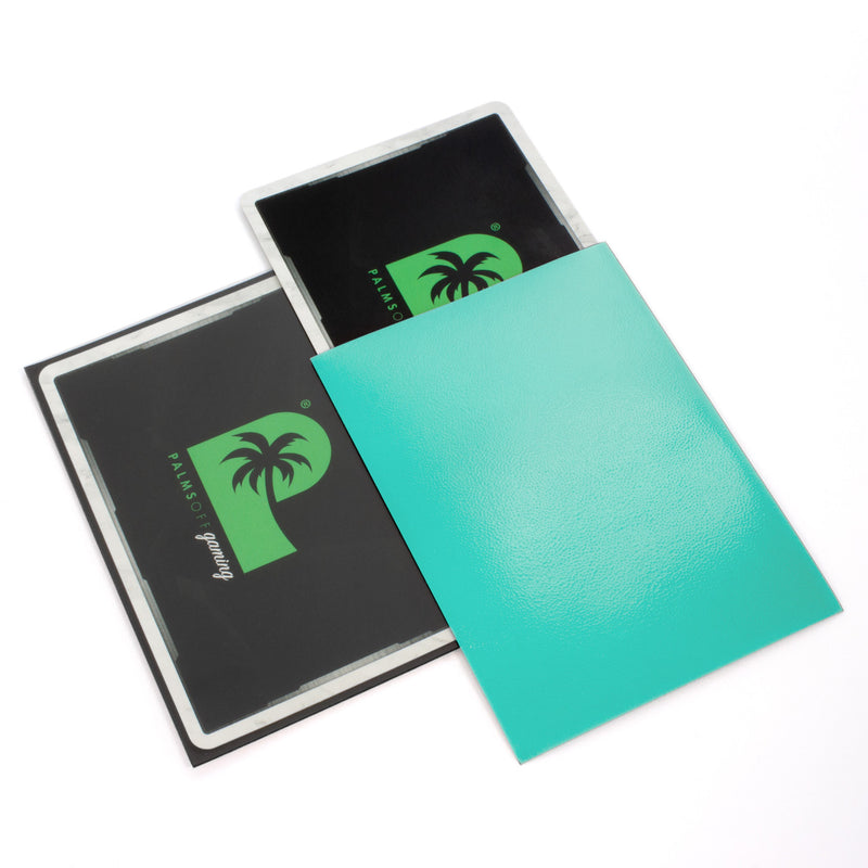 Palms Off Gaming Blackout Deck Sleeves Turquoise - Standard Size