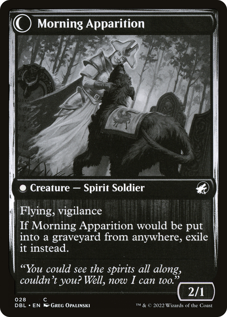 Mourning Patrol // Morning Apparition (DBL-028) - Innistrad: Double Feature: (Double Faced Transform) Foil