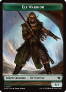 Elf Warrior // Cat (001) Doubled-Sided Token (FDN-19 // 1) - Foundations Foil