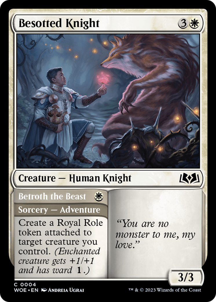 Besotted Knight // Betroth the Beast (WOE-004) - Wilds of Eldraine
