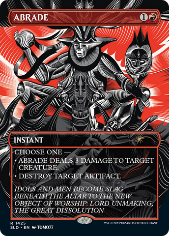Abrade (SLD-1425) - Secret Lair Drop: (Full Art) (Borderless)