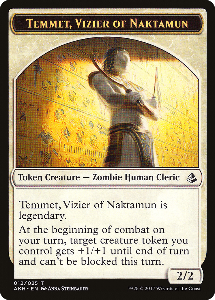 Temmet, Vizier of Naktamun (AKH-012) - Amonkhet Tokens