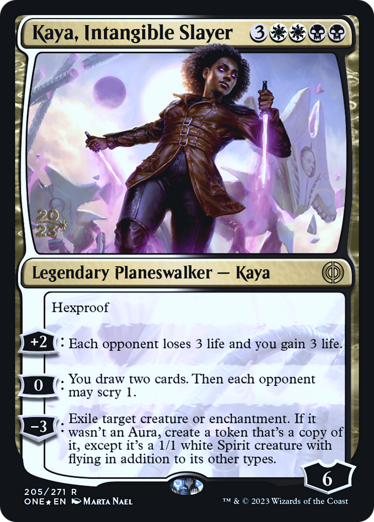 Kaya, Intangible Slayer (PRE-205S) - Phyrexia: All Will Be One Promos Foil