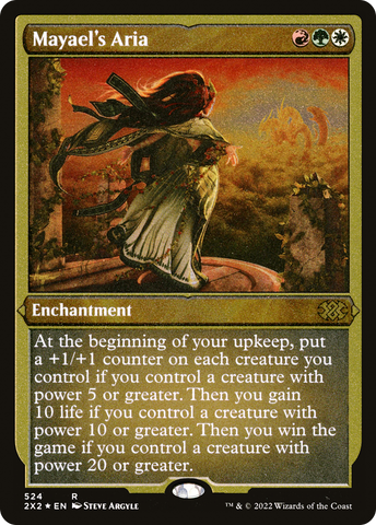 Mayael's Aria (2X2-524) - Double Masters 2022 Etched Foil