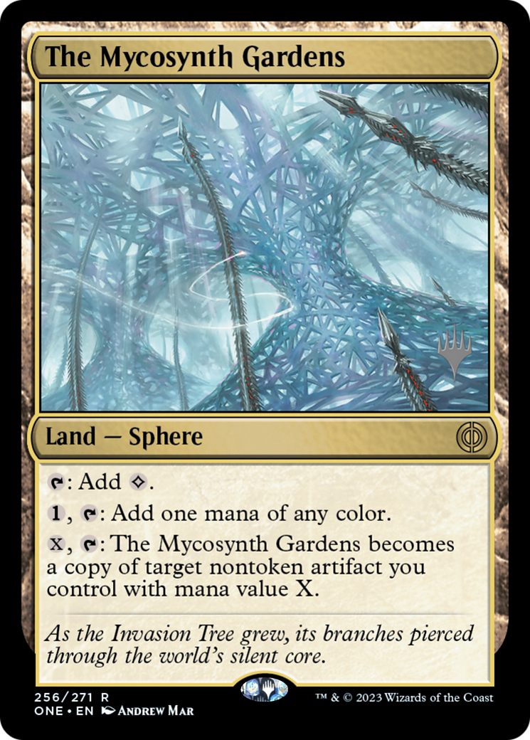 The Mycosynth Gardens (PPONE-256P) - Phyrexia: All Will Be One Promos Foil