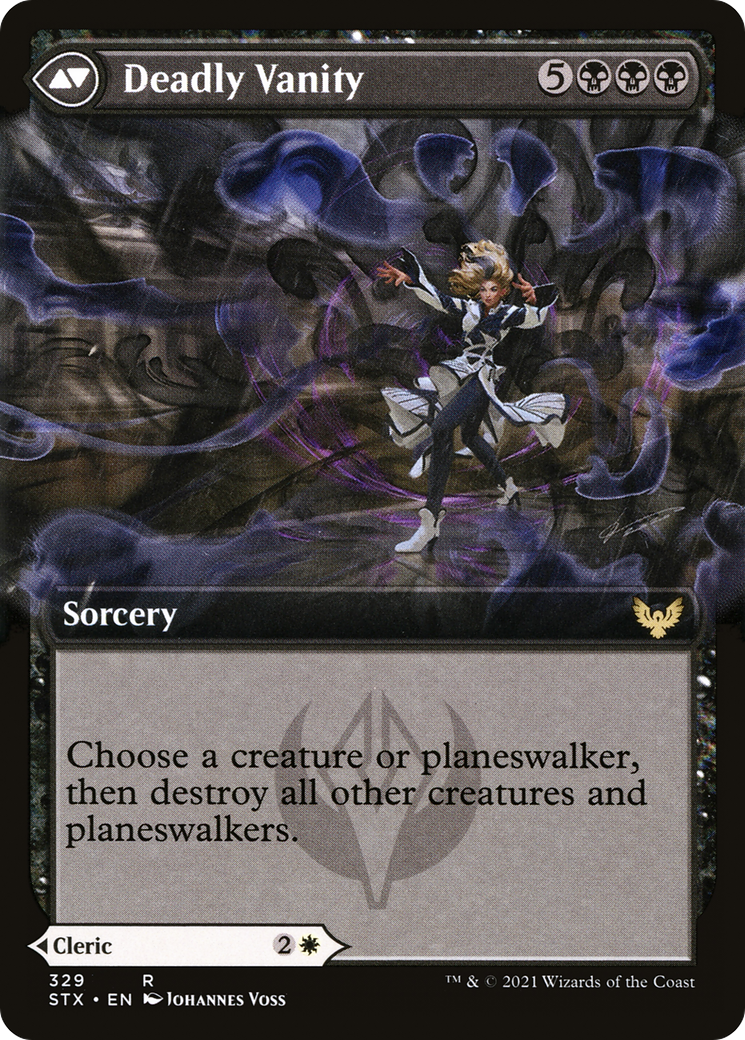 Selfless Glyphweaver // Deadly Vanity (STX-329) - Strixhaven: School of Mages: (Extended Art)