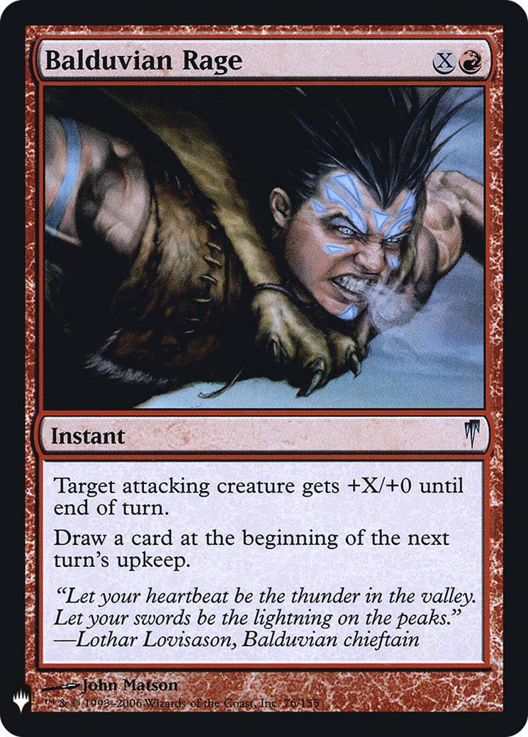 Balduvian Rage (LIST-CSP-76) - The List Foil