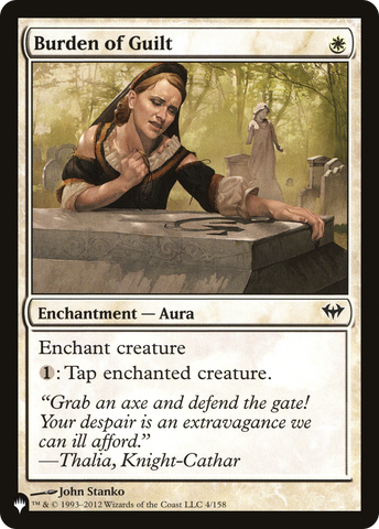 Burden of Guilt (LIST-DKA-4) - The List