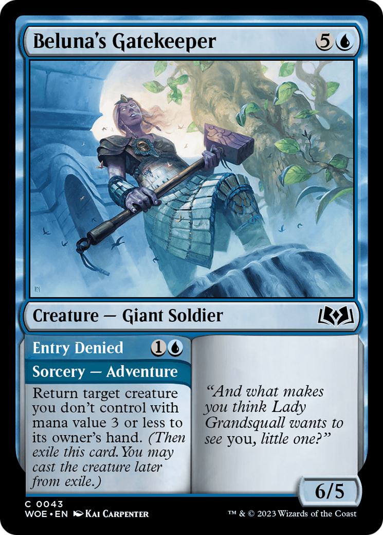 Beluna's Gatekeeper // Entry Denied (WOE-043) - Wilds of Eldraine