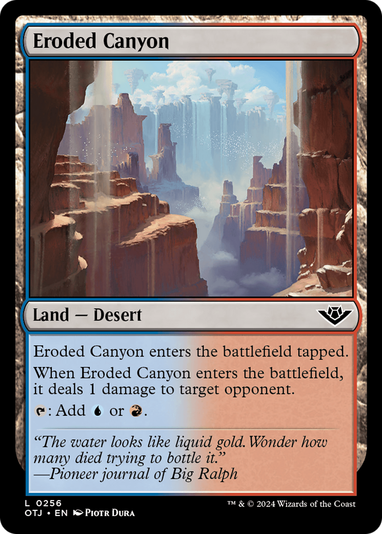 Eroded Canyon (OTJ-256) - Outlaws of Thunder Junction Foil