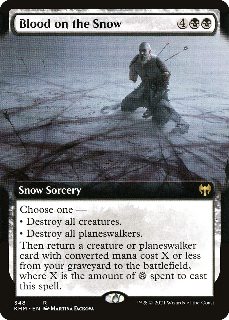 Blood on the Snow (KHM-348) - Kaldheim: (Extended Art, snow)
