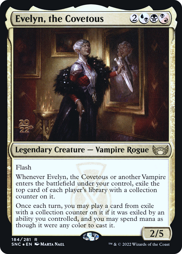 Evelyn, the Covetous (PRE-184S) - Streets of New Capenna Promos Foil