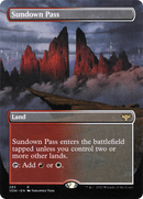 Sundown Pass (VOW-285) - Innistrad: Crimson Vow (Borderless) Foil