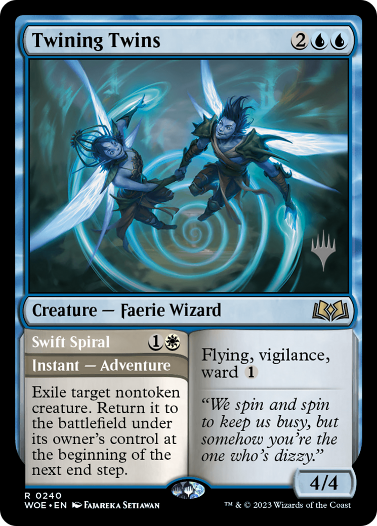 Twining Twins // Swift Spiral (PPWOE-240) - Wilds of Eldraine Promos