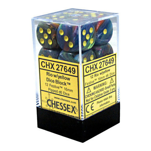 CHX 27649 Festive 16mm d6 Rio/Yellow Block