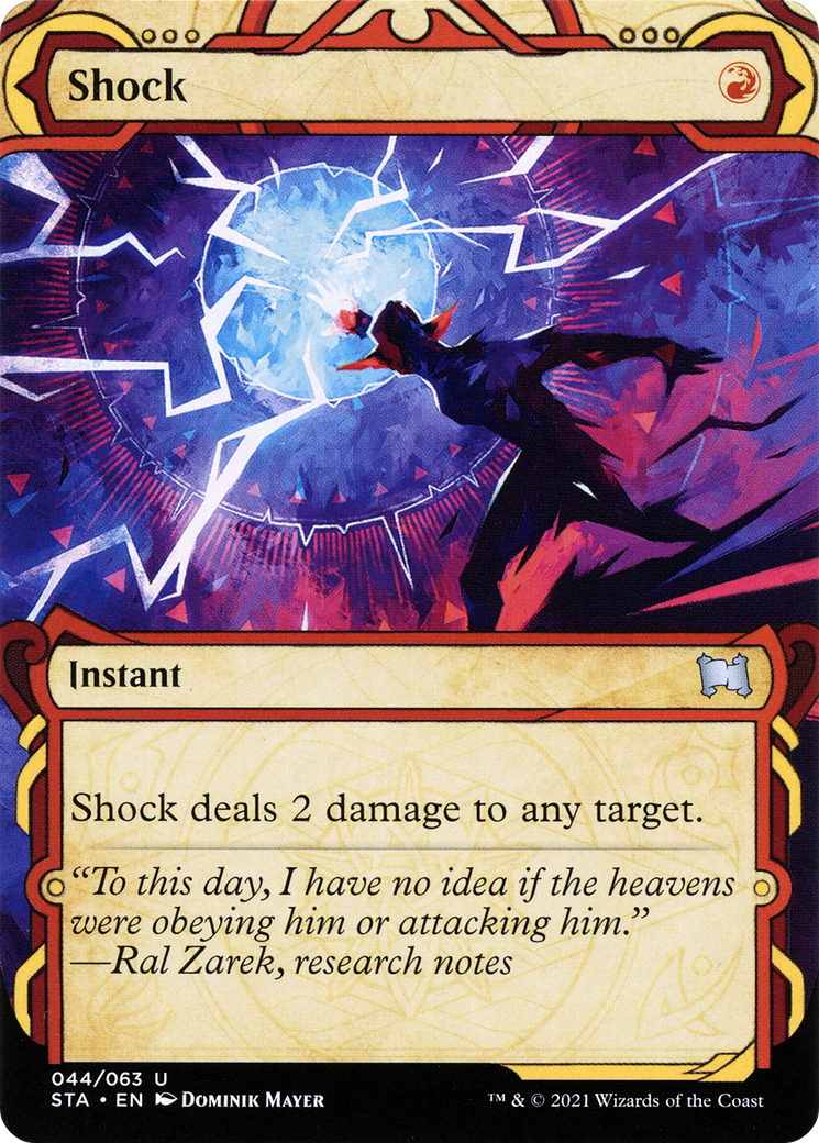 Shock (STA-044) - Strixhaven Mystical Archive: (Showcase) (Borderless)