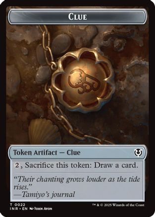 Clue // Eldrazi Horror Double-Sided Token (INR-22 // 1) - Innistrad Remastered