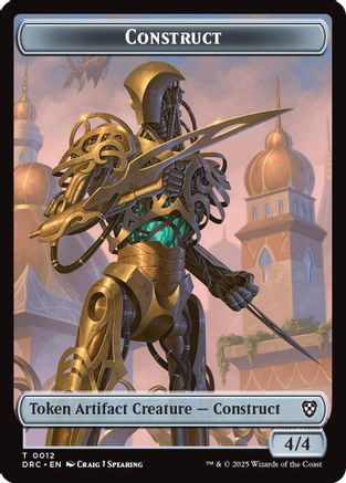 Construct // Nalaar Aetherjet Double-Sided Token (DRC-12 // 16) - Commander: Aetherdrift Foil